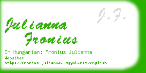 julianna fronius business card
